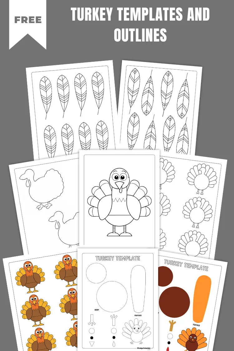 Turkey Templates & Outlines | Free Printable PDFs