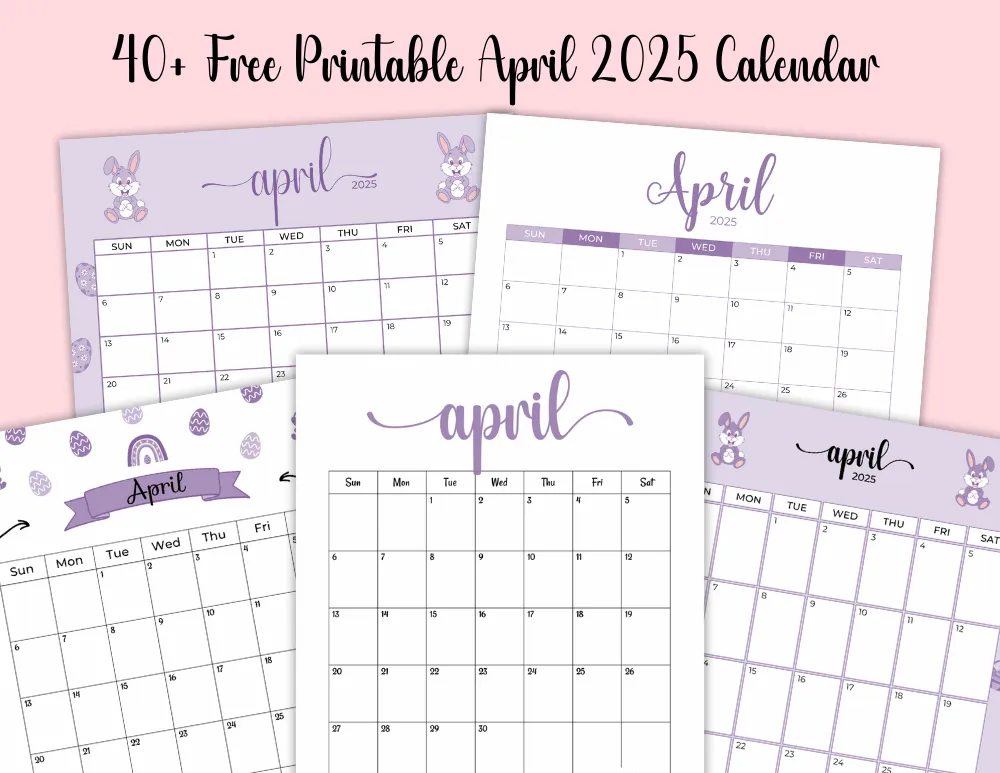 Free April 2025 Calendars