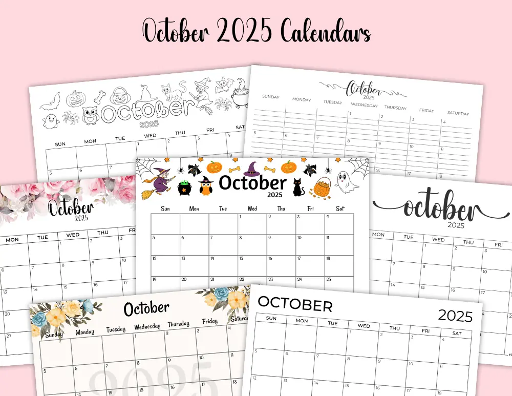 Printable 2025 October Calendar