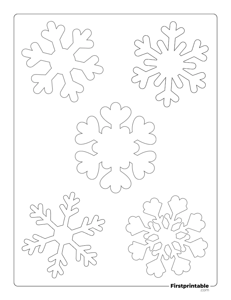 Assorted Snowflake Template