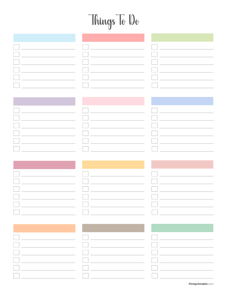 Printable Things To Do Worksheet Printable Things To Do Worksheet
