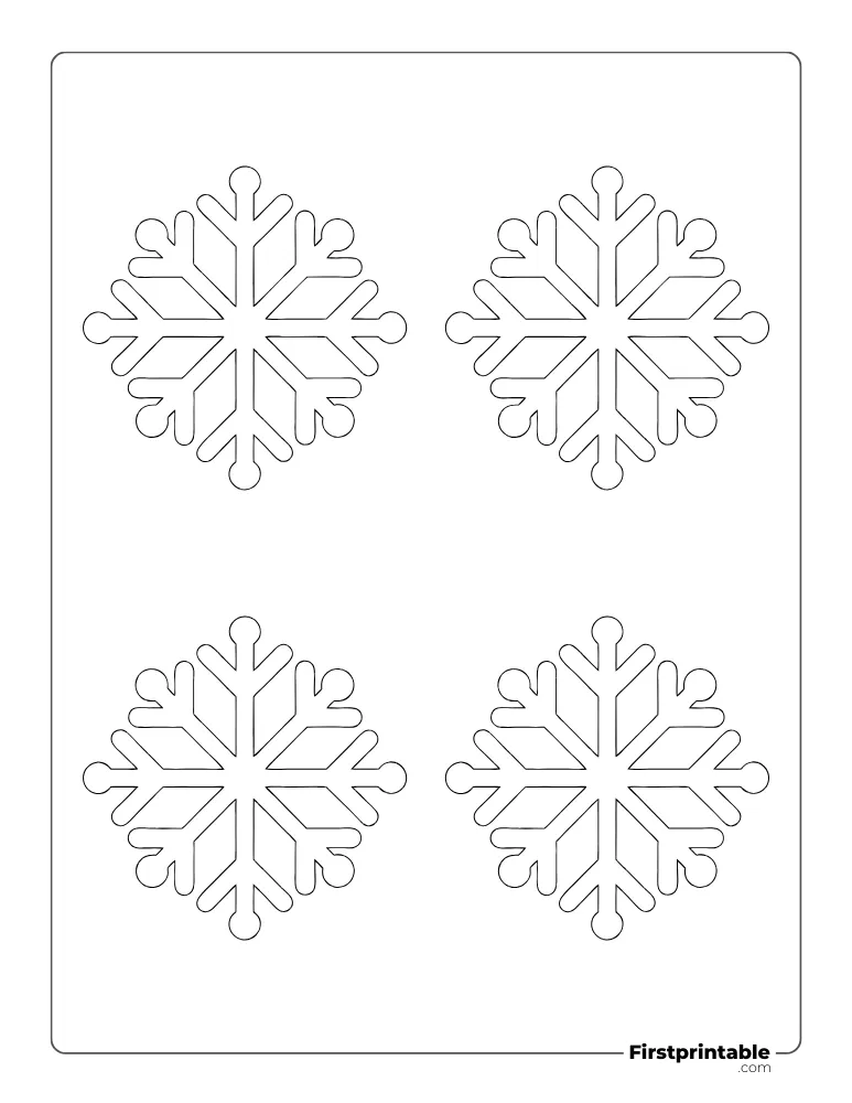 Snowflake Template Small Outline