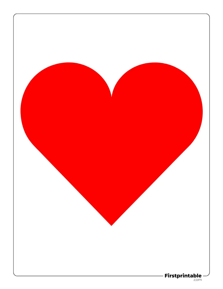 Classic Heart Template Large Colored