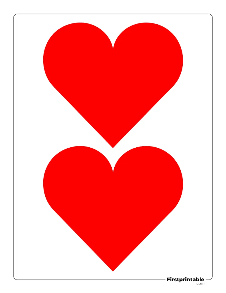 Classic Heart Template Medium Colored