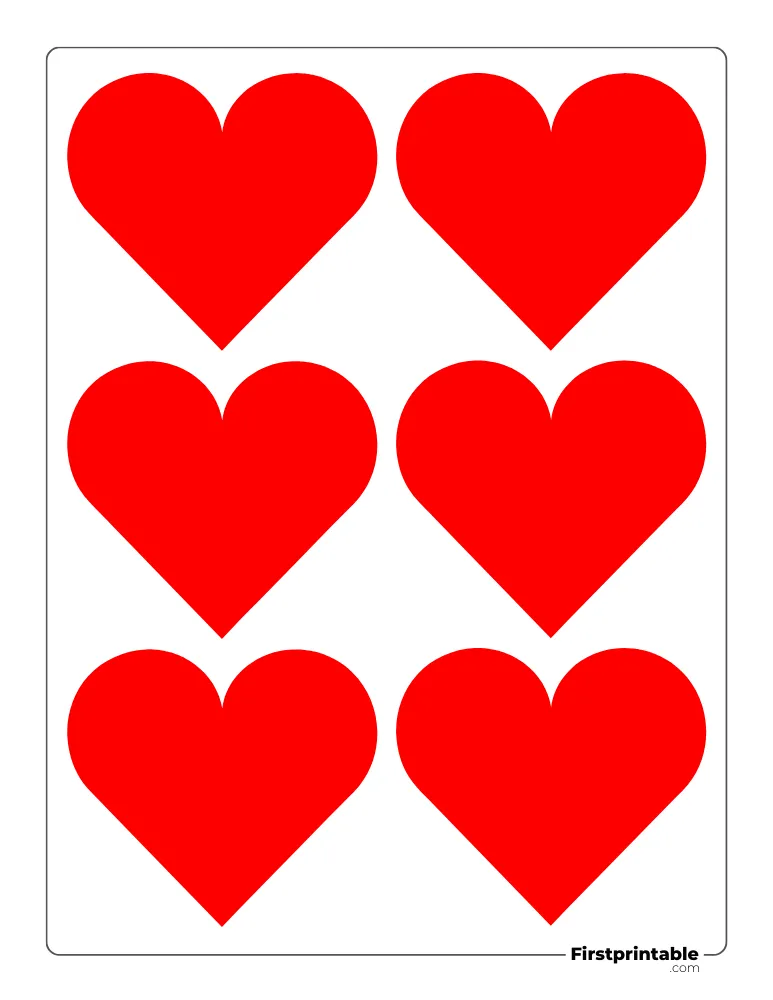 Classic Heart Template Small Colored