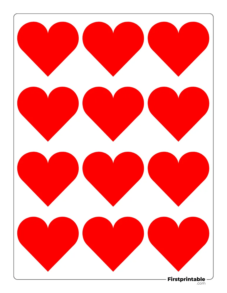 Classic Heart Template XS Colored