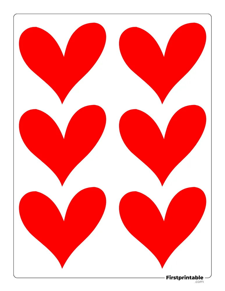 Doodle Heart Template Small Colored