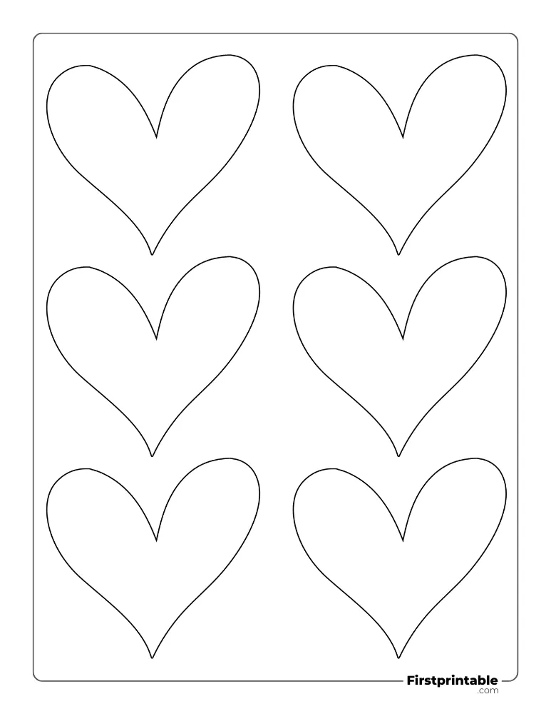 Doodle Heart Template Small Outline