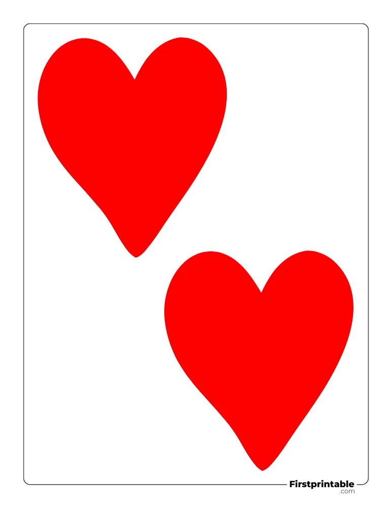 Easy Heart Template Medium Colored