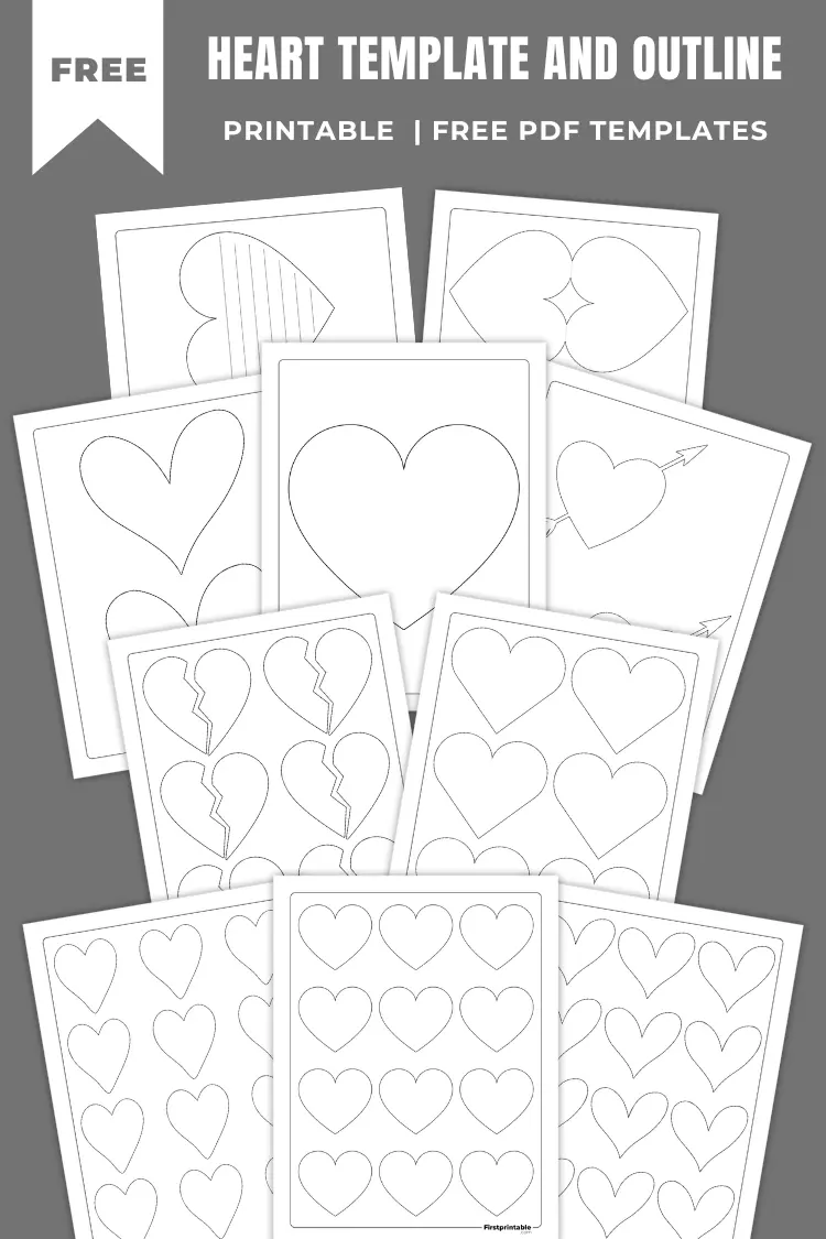 Free Printable Heart Template and Outline