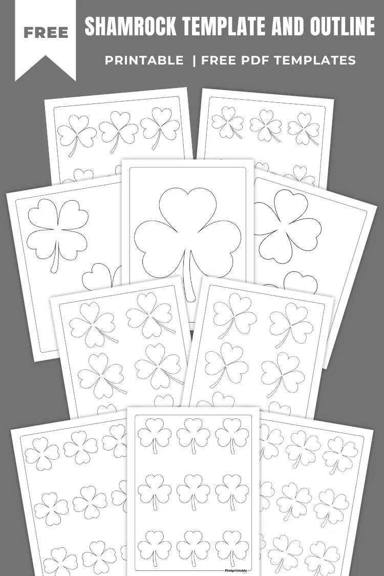 Free Printable Shamrock Template and Outline