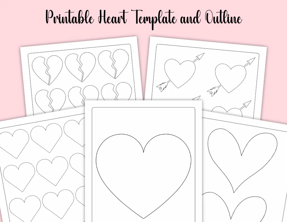 Printable Heart Template and Outline