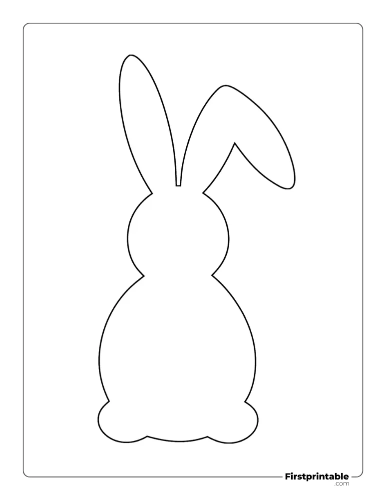 Bunny Template - Large Outline