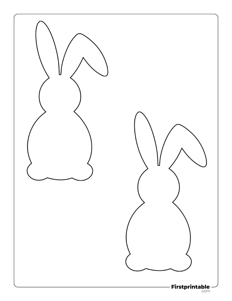 Bunny Template - Medium Outline