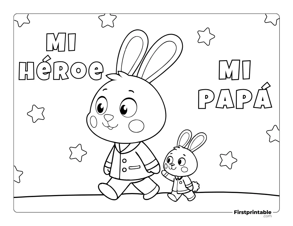 Dibujos para Colorear de Conejos 04