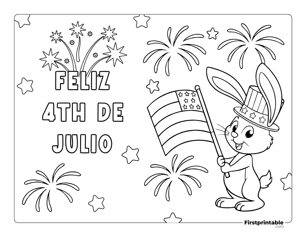 Dibujos para Colorear de Conejos 05