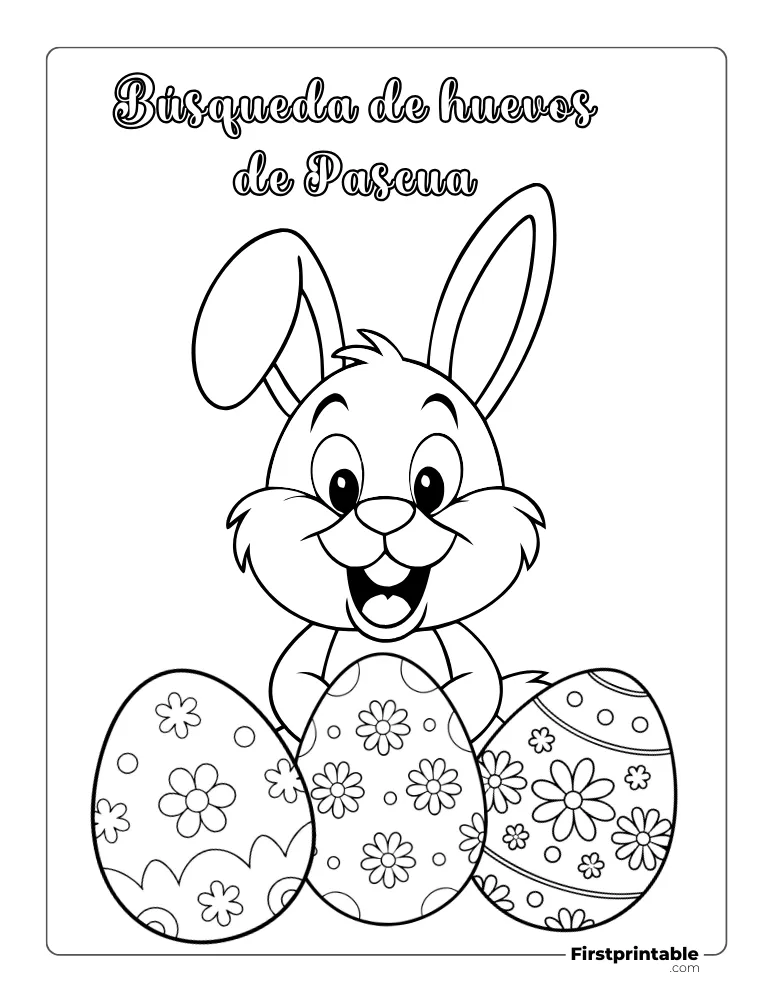 Dibujos para Colorear de Conejos 06