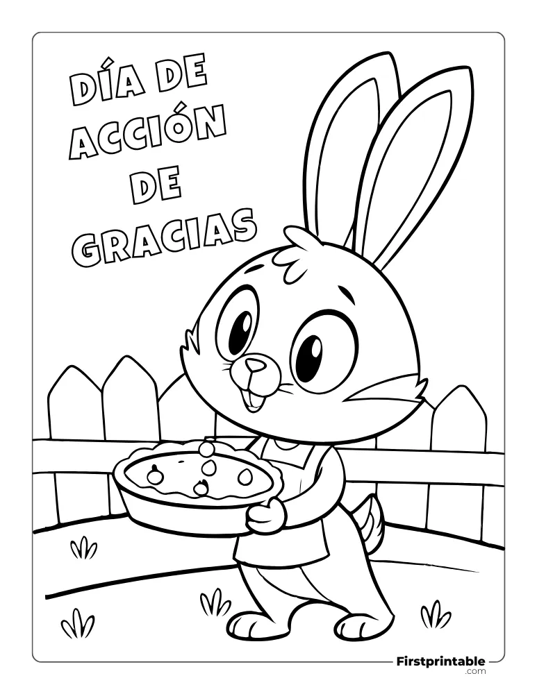 Dibujos para Colorear de Conejos 11