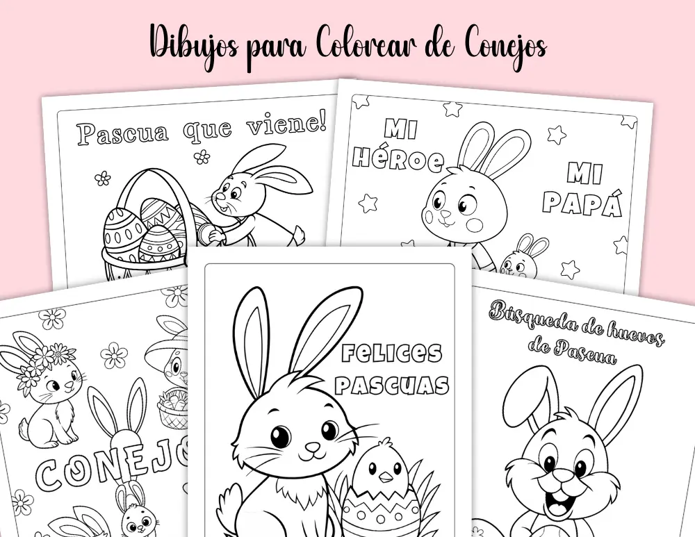 Dibujos para Colorear de Conejos