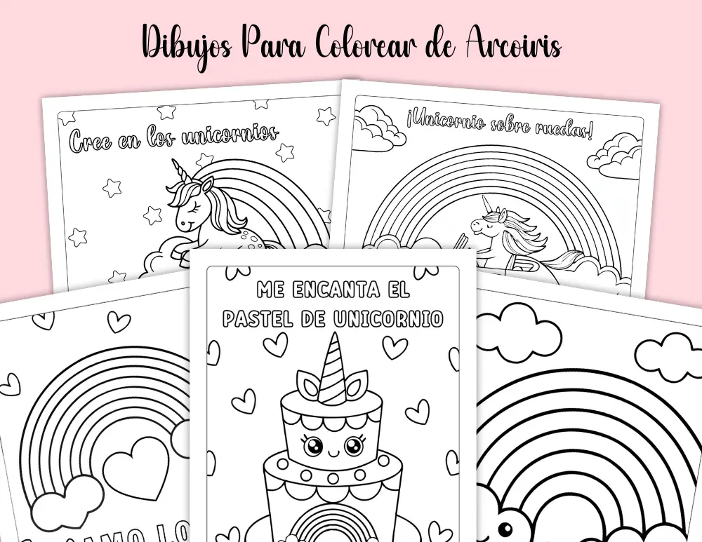 Dibujos para colorear de Arcoiris