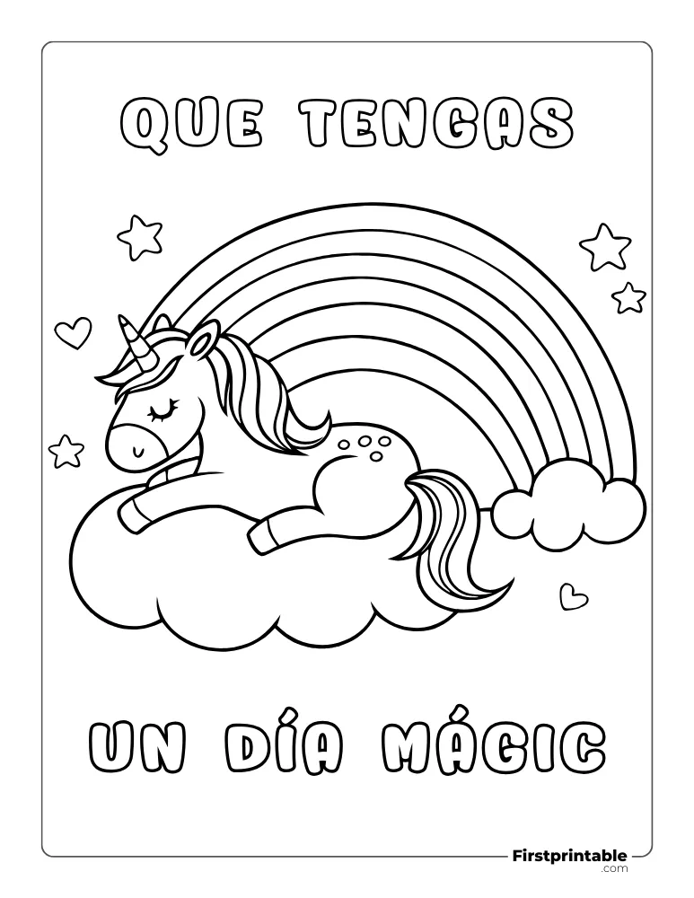 Dibujos para colorear de arcoiris 01