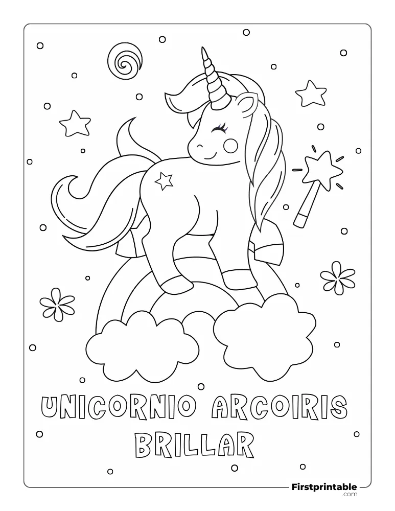 Dibujos para colorear de arcoiris 02