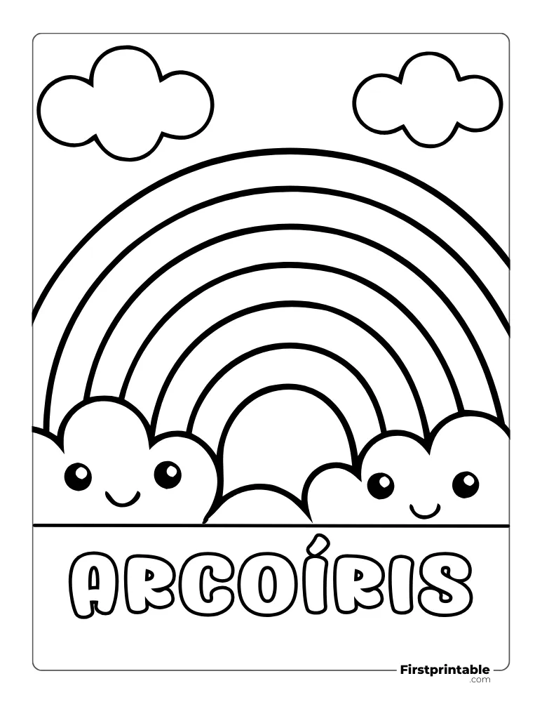 Dibujos para colorear de arcoiris 06