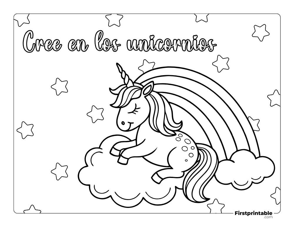 Dibujos para colorear de arcoiris 08