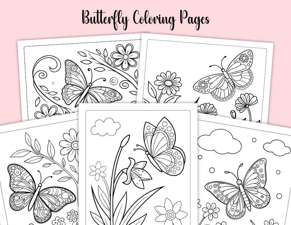 Free Butterfly Coloring Pages