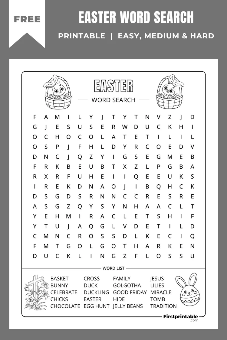 Easter Word Search Puzzles | Free Printable