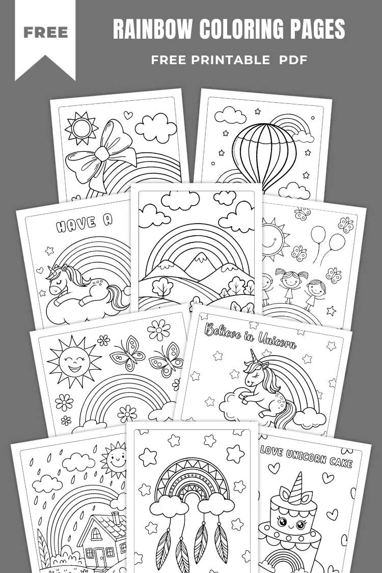 Rainbow Coloring Pages | 85+ Free Printable PDFs