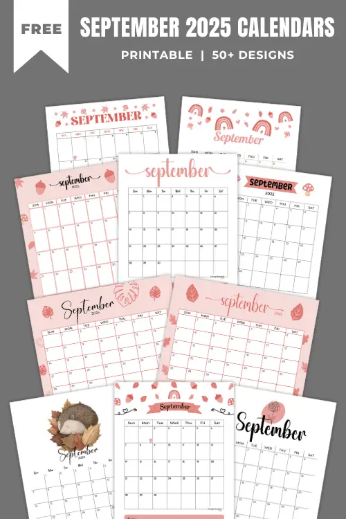 September 2025 Calendars | 40 Free Printable PDF