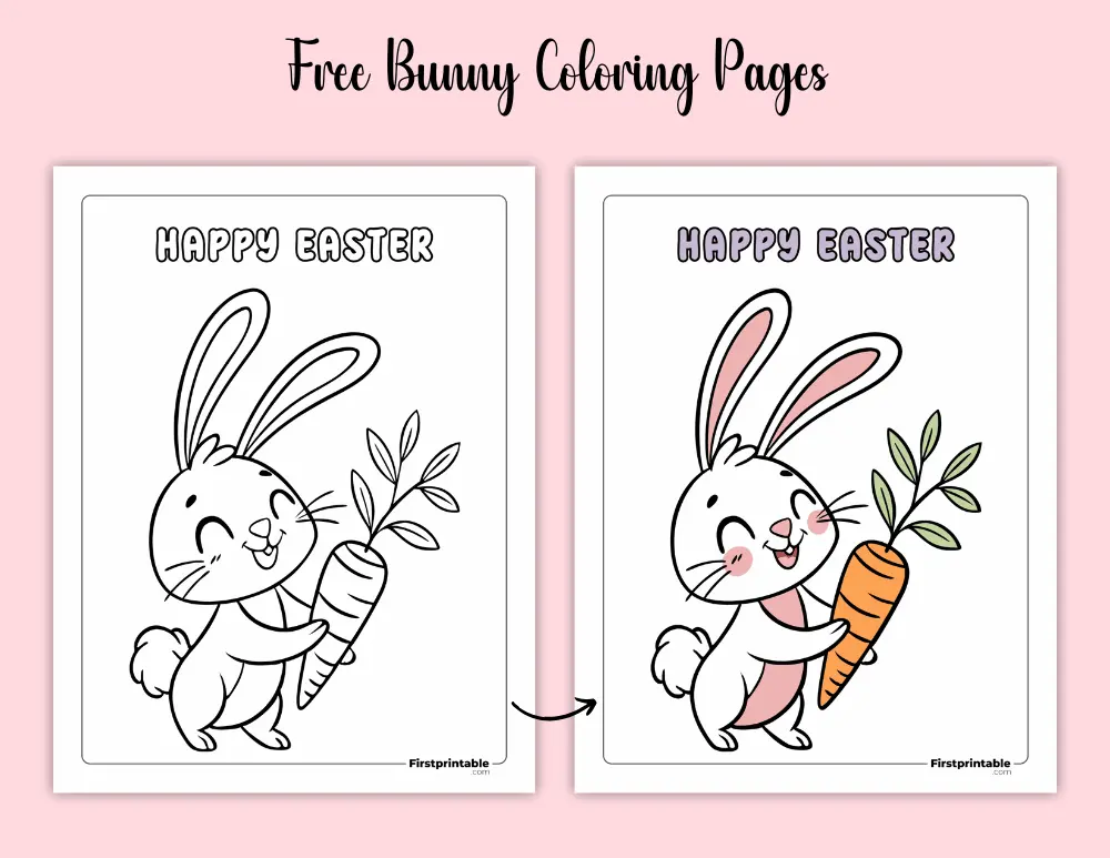 Printable Bunny Coloring Pages