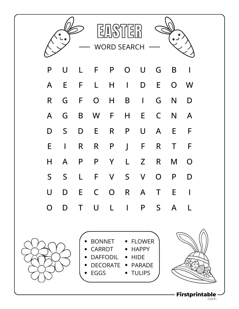 Easter Word Search - Easy 04