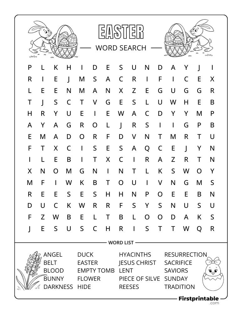 Easter Word Search - Medium 03