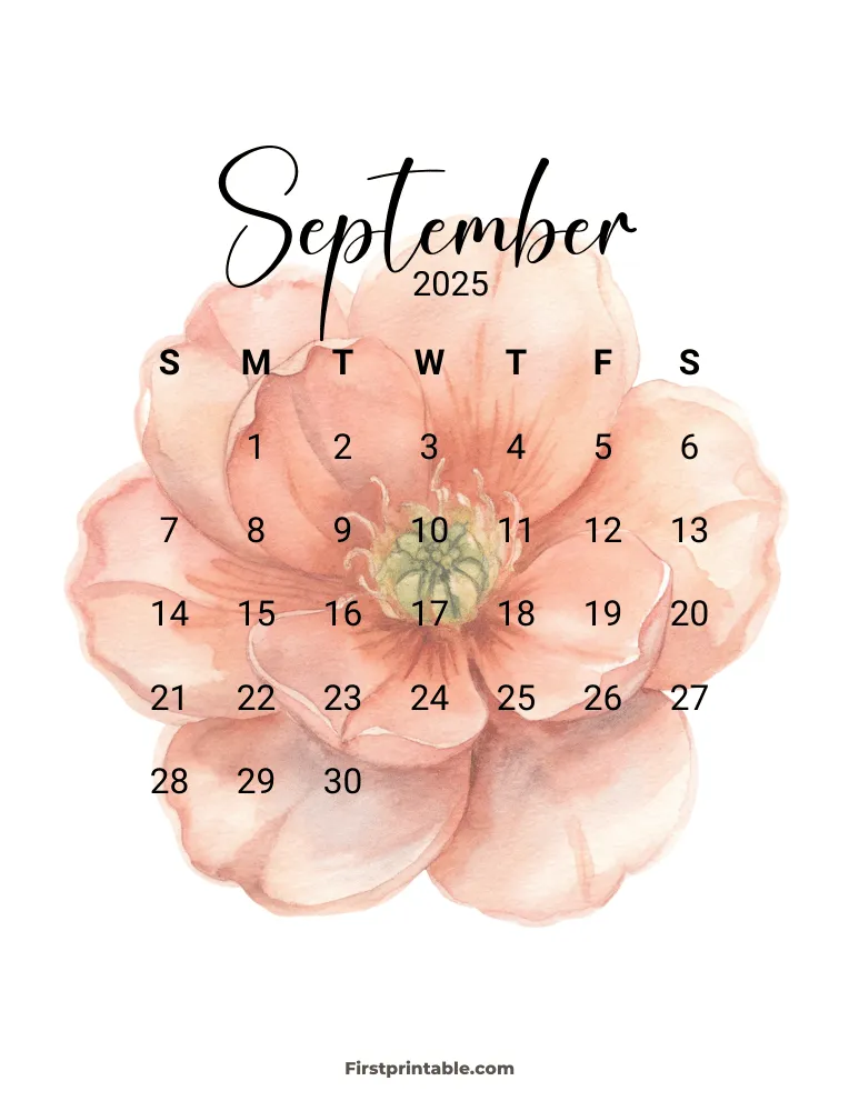 Printable September Calendar 2025 Template 12