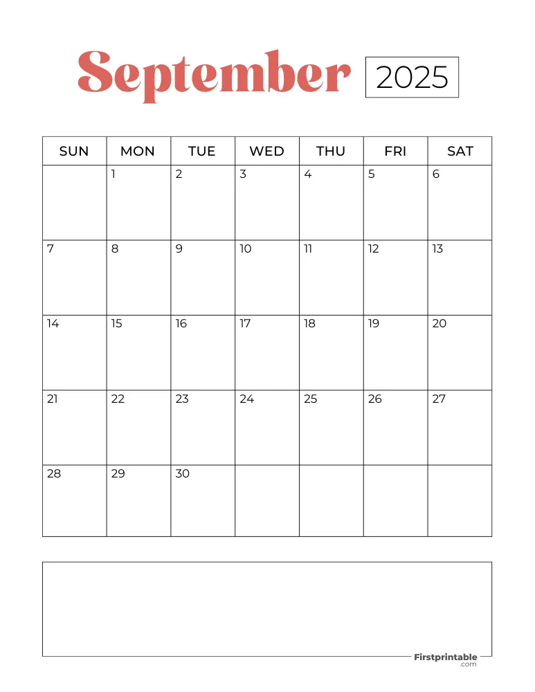 Printable September Calendar 2025 Template 17