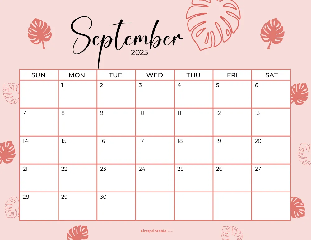 Printable September Calendar 2025 Template 19