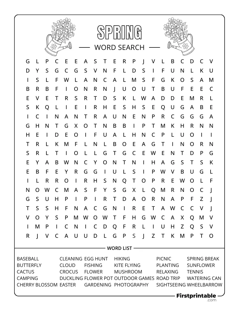 Spring Word Search - Hard 02