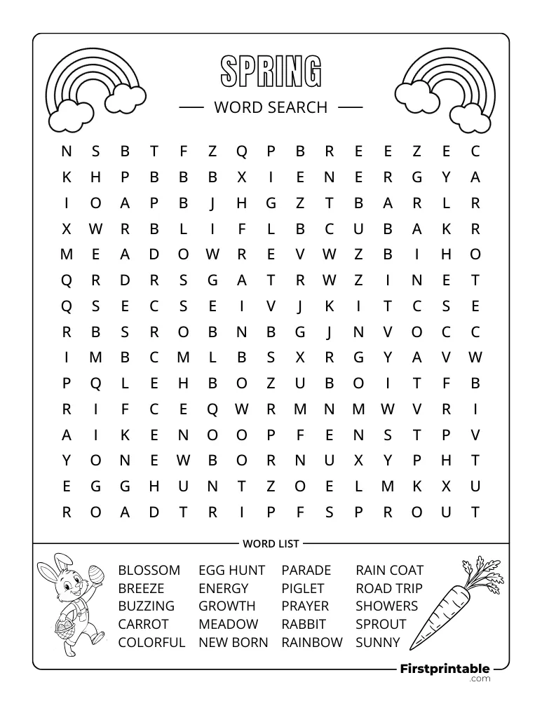 Spring Word Search - Medium 03