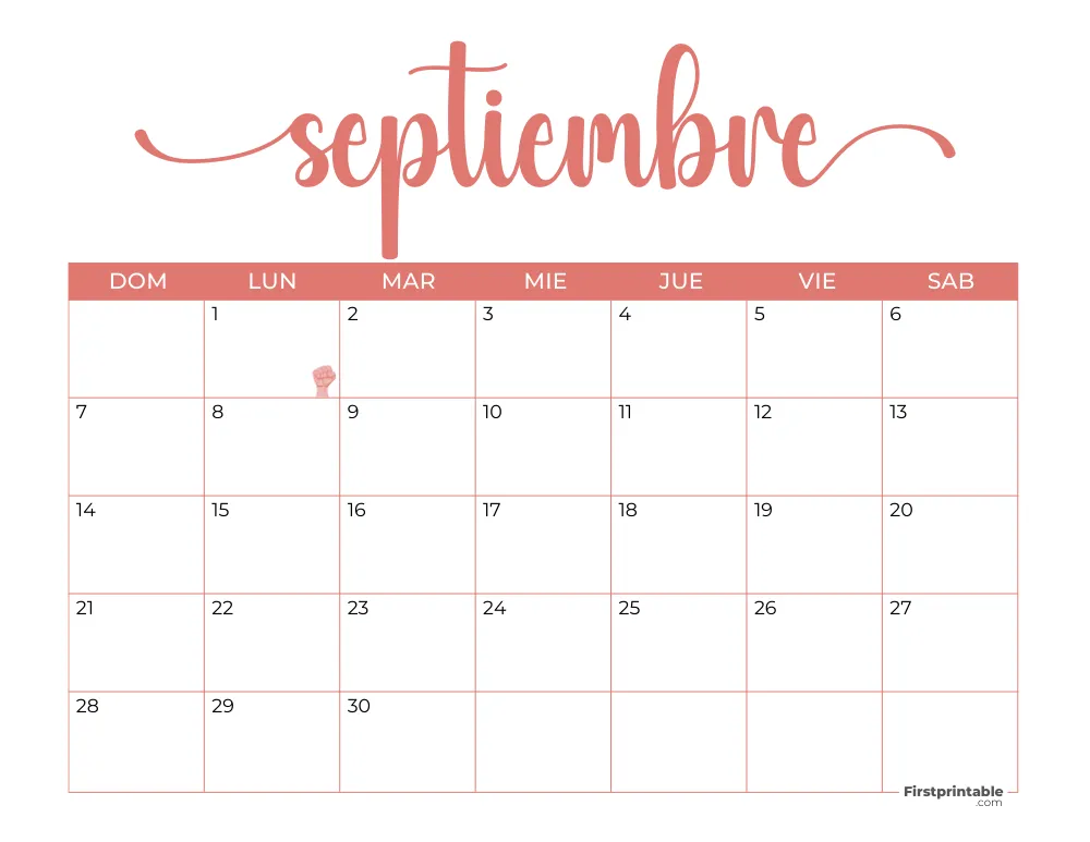 Spanish Printable September Calendar 2025 Template 45