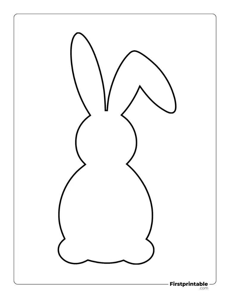 Bunny Template Large Outline