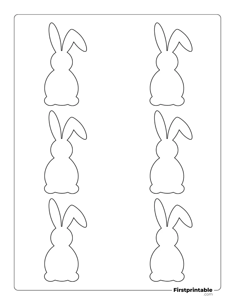 Bunny Template Small Outline