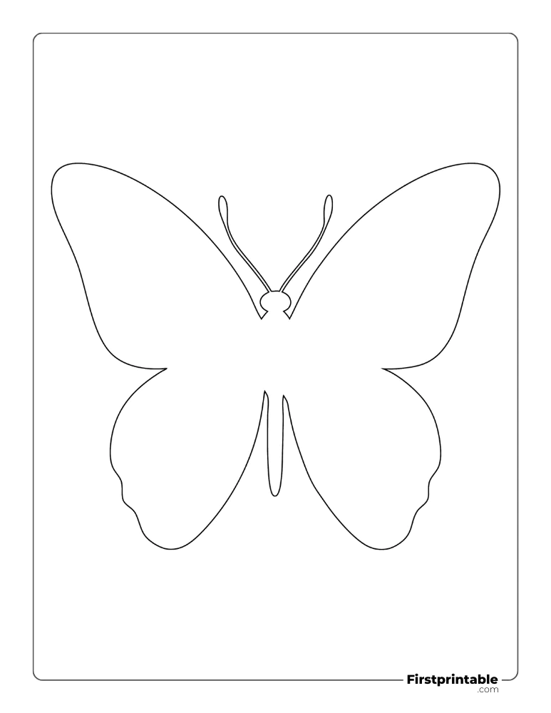 Butterfly Template Large Outline