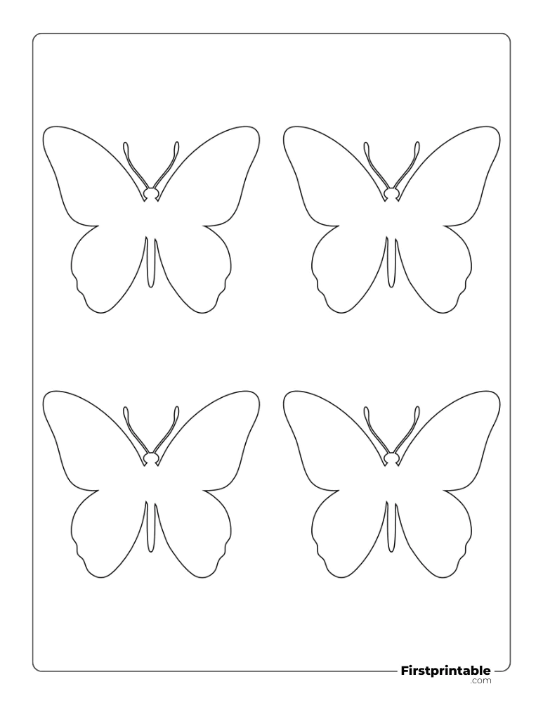 Butterfly Template Small Outline