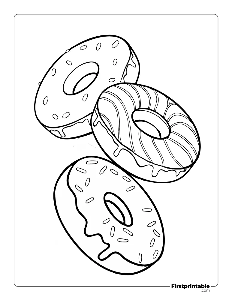 Spring Donuts to Color