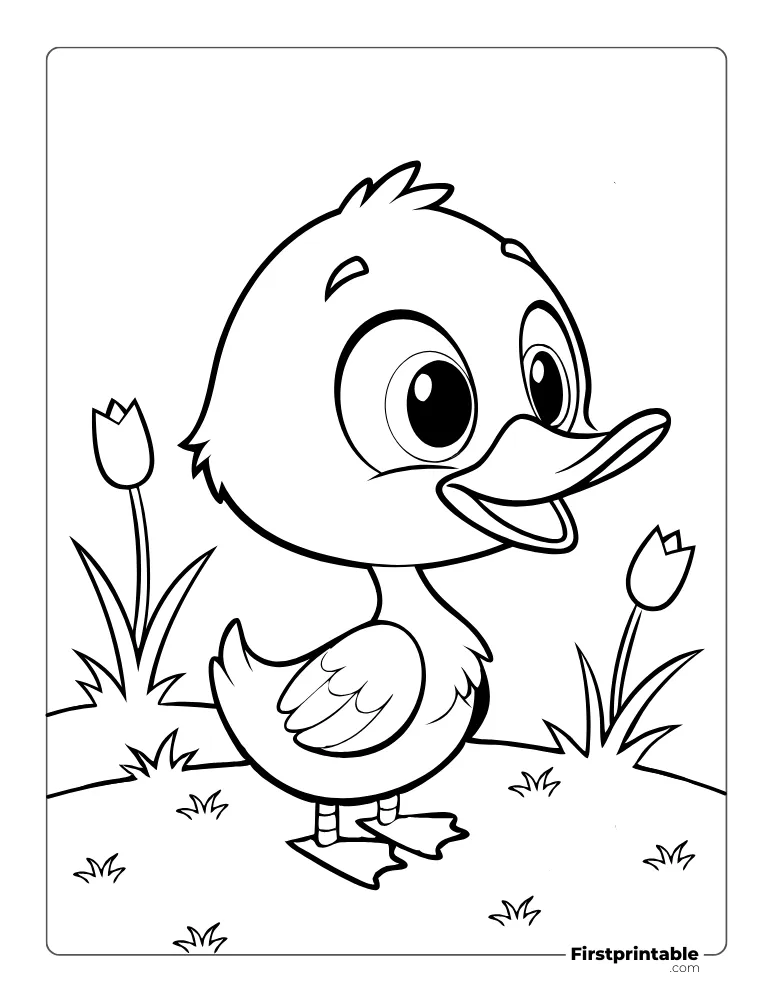 Duckling Coloring Page