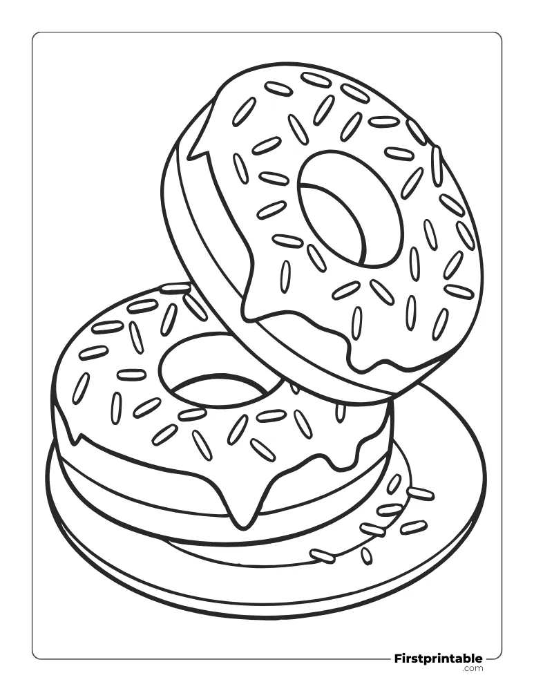 Spring Donuts to Color Kids