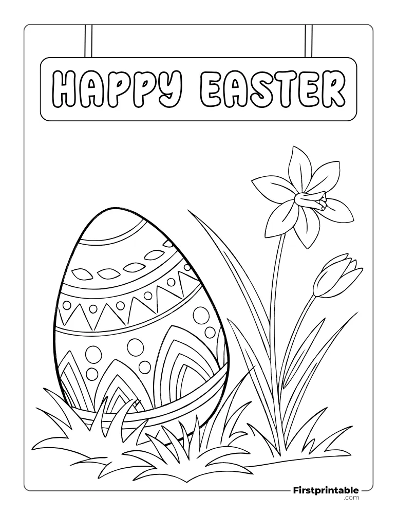 Happy Easter Egg - Mandala Pattern 