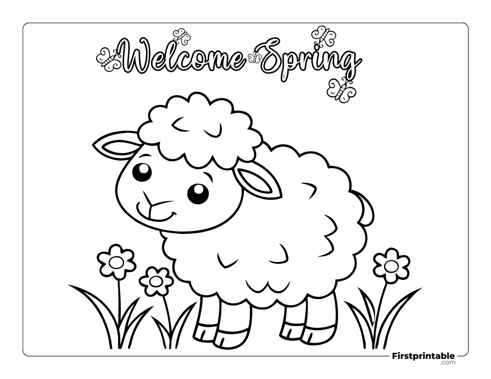 Color the Cute Lamp That Welcomes Spring
